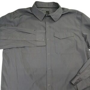 Magpul Mens Charcoal Gray Long Sleeve Tactical Snap Button Down Shirt MAG868 L